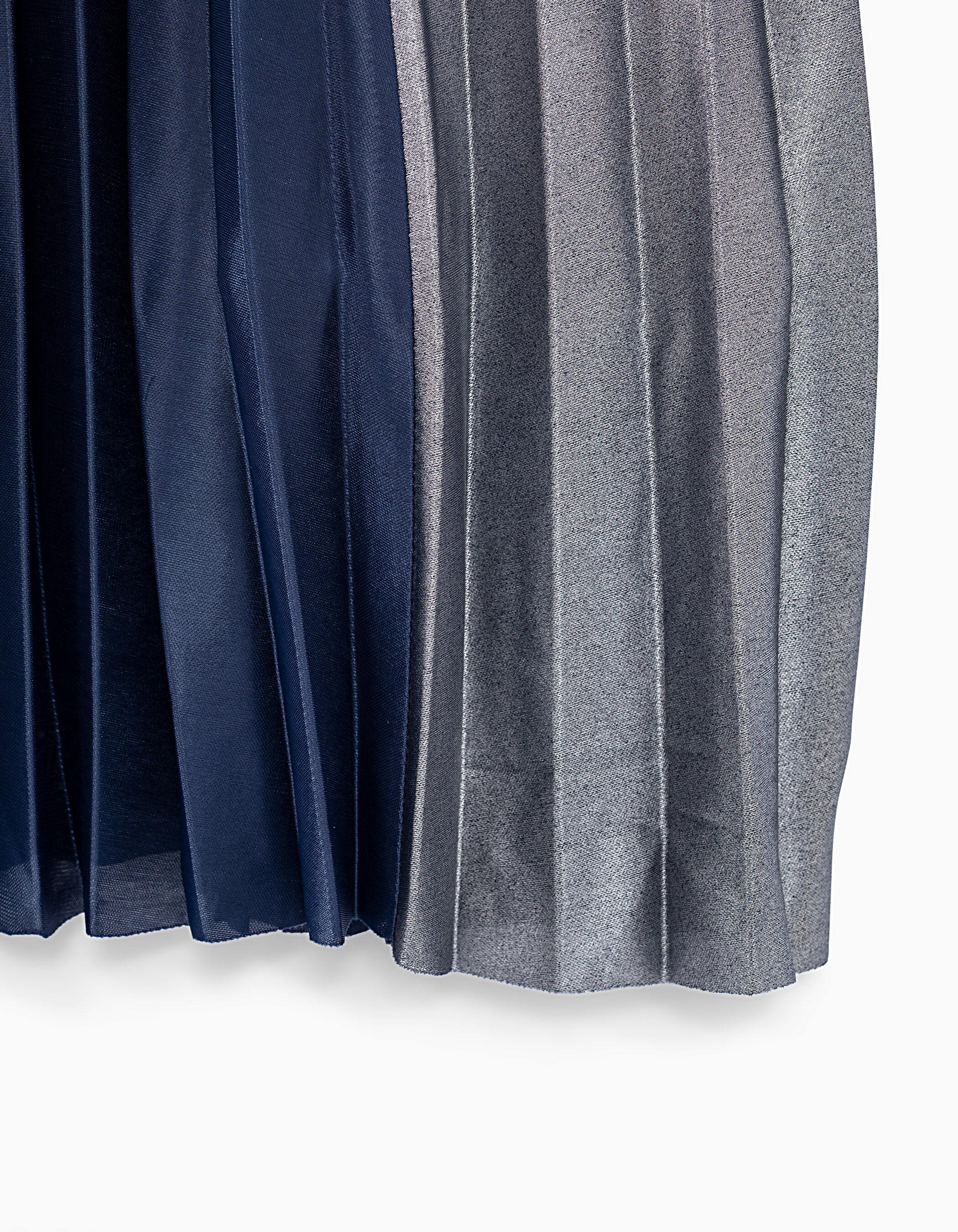Jupe longue navy et argent plissee fille IKKS