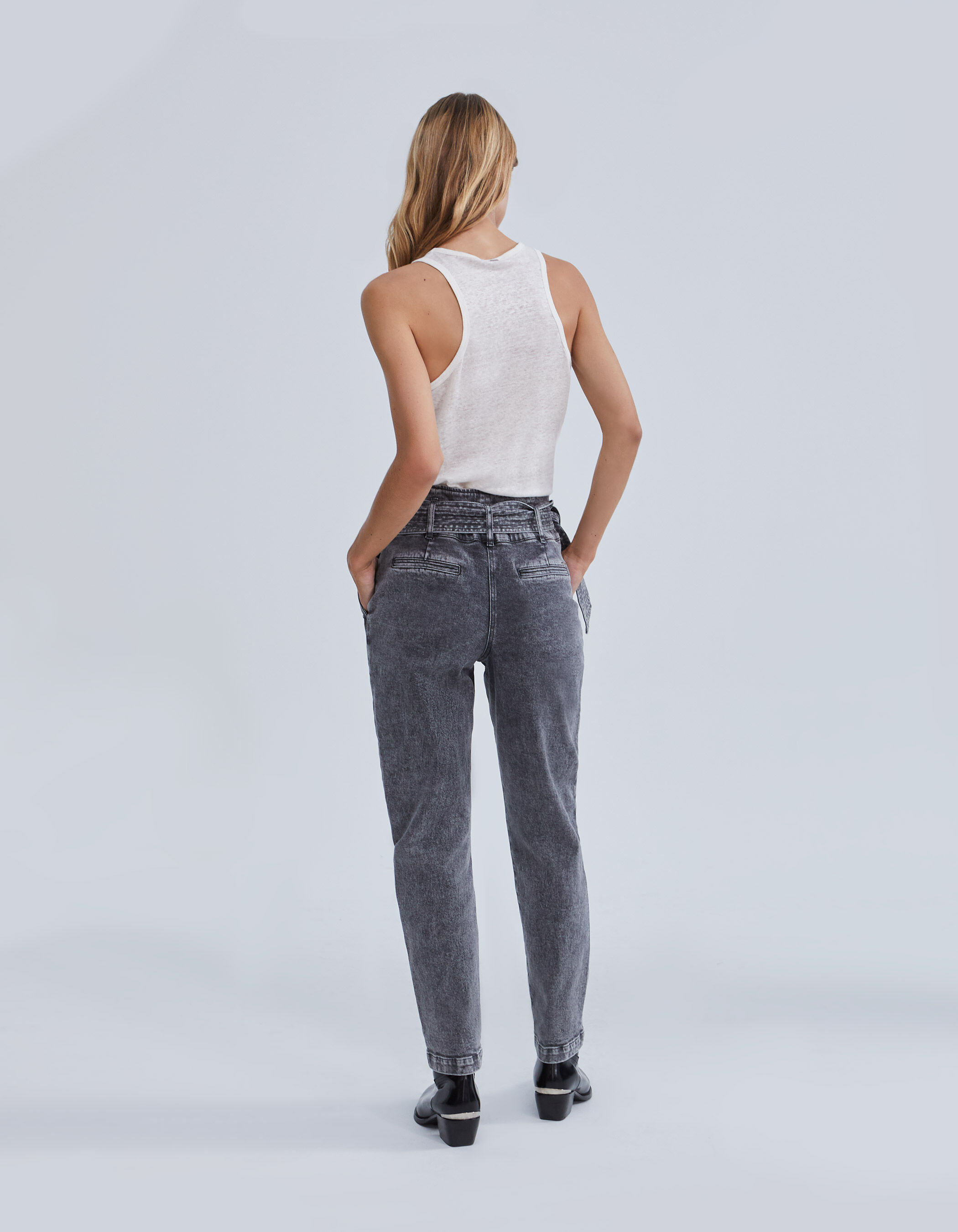 Jean gris bootcut femme clearance