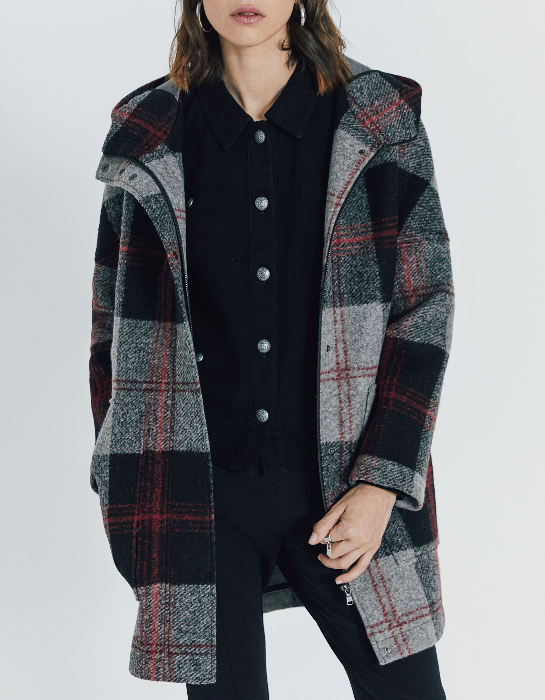 Manteau sale ikks gris