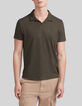 Polo caqui punto nido de abeja mini hombre-1