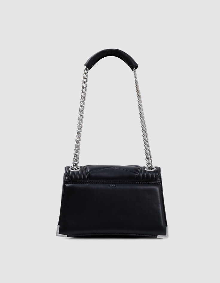 Tasche THE 1- schwarz, Leder, Steppnähte Größe M-3