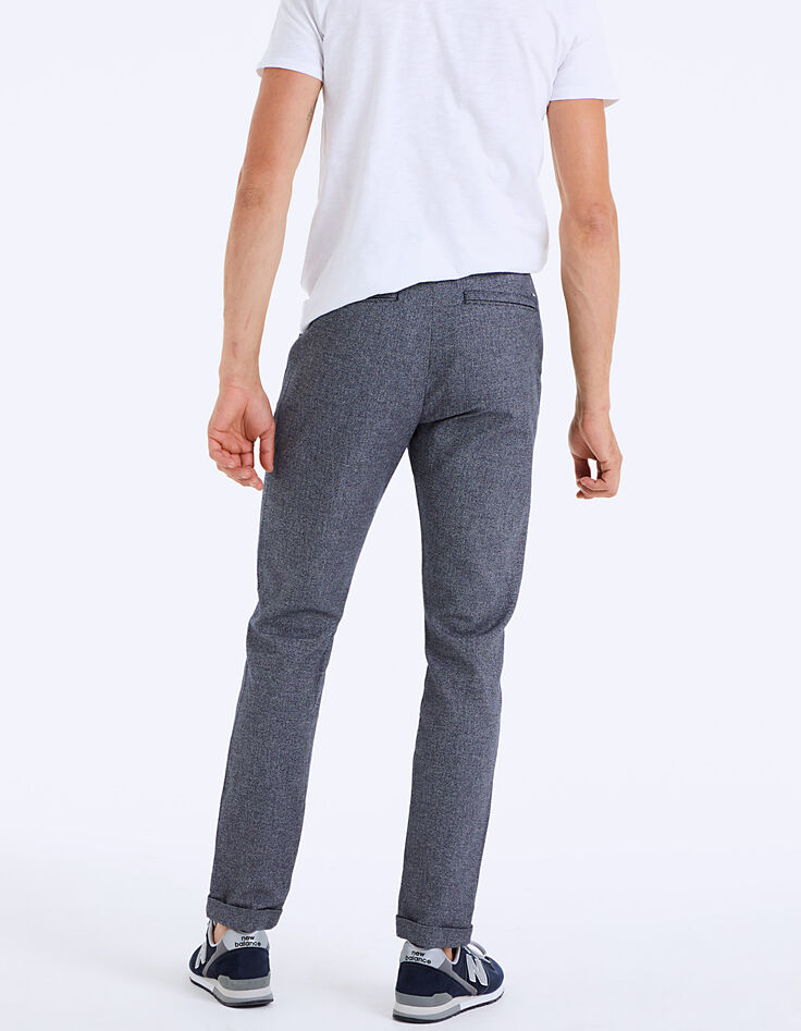 Marine faux-uni slim chino-broek voor heren-3 Marine faux-uni slim chino-broek voor heren-3