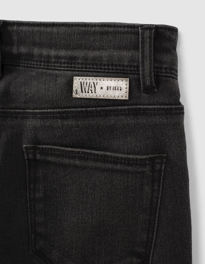 Jean skinny black used avec bandes-bijou fille-6