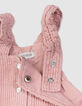 Ensemble t-shirt blanc, robe et bloomer roses bébé fille-8