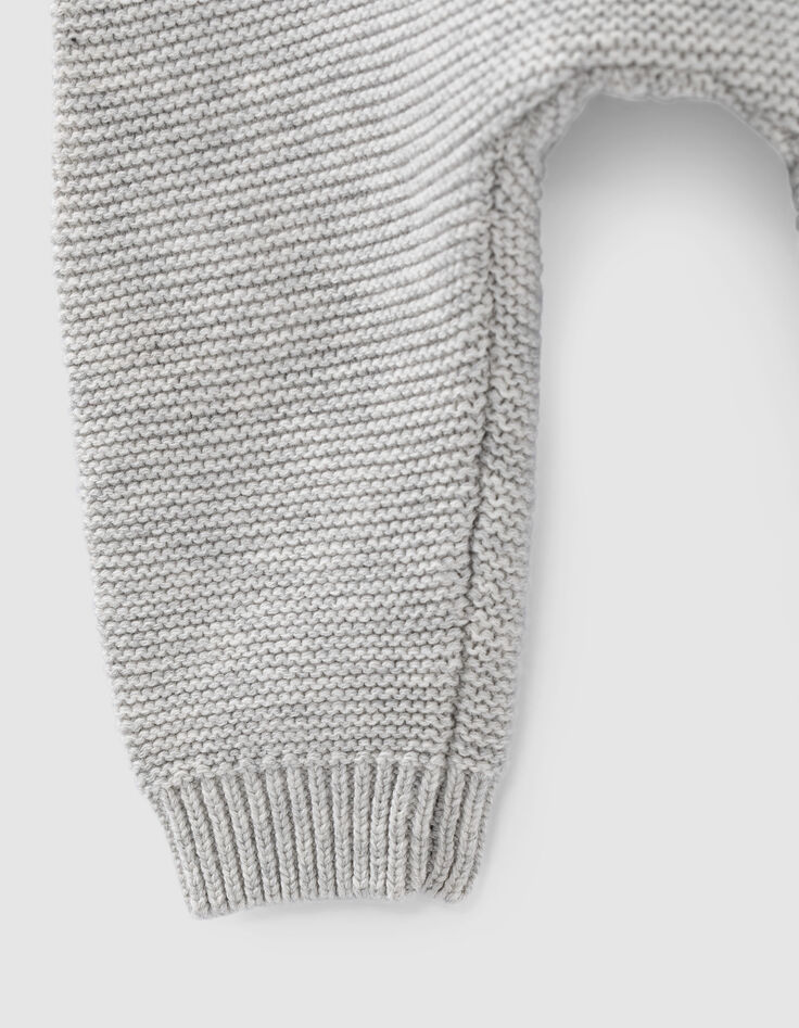 Baby’s putty marl organic cotton knit trousers-4