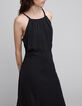 Robe longue noire recycl&eacute;e Femme-2