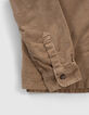 Men&rsquo;s beige corduroy REGULAR overshirt-4