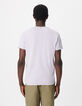T-shirt col rond lilas coton bio Homme-3