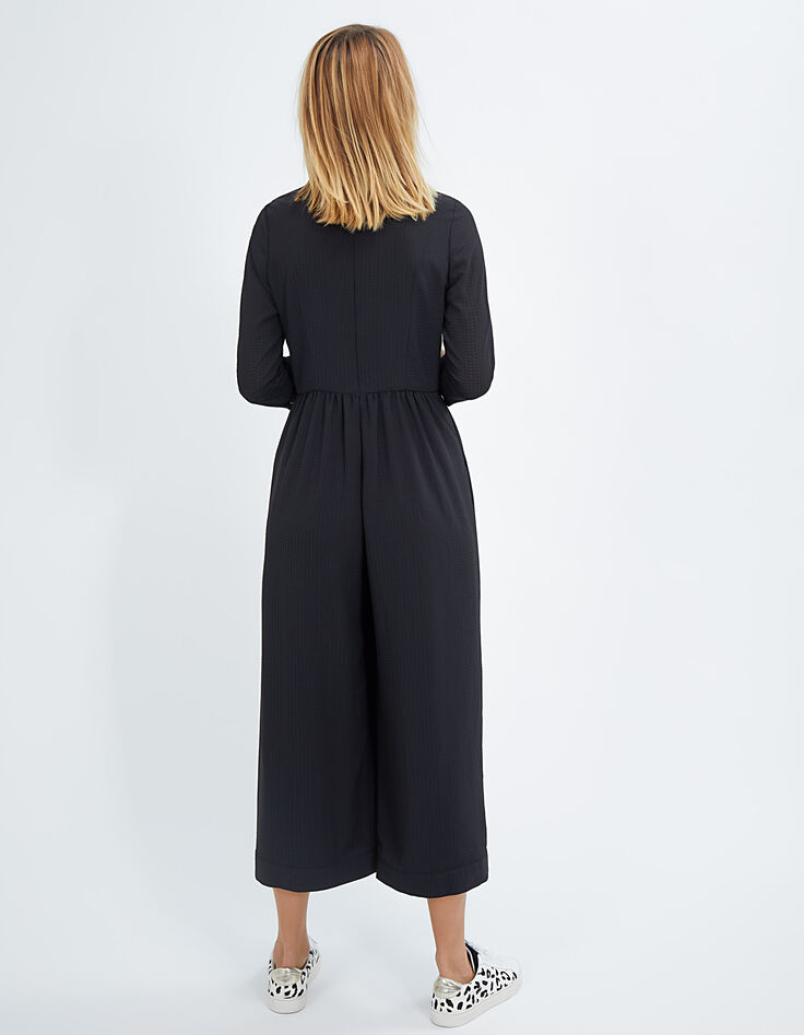 Mono largo negro ancho jacquard cuadros I.Code-2