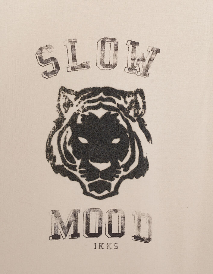 Camiseta tiza flocado tigre terciopelo niño - IKKS