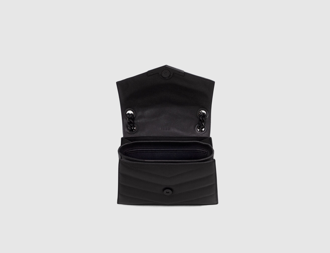 Women's black caviar leather THE 1 bag Size S