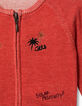 Geborduurd donkeroranje vest voor babymeisjes-2