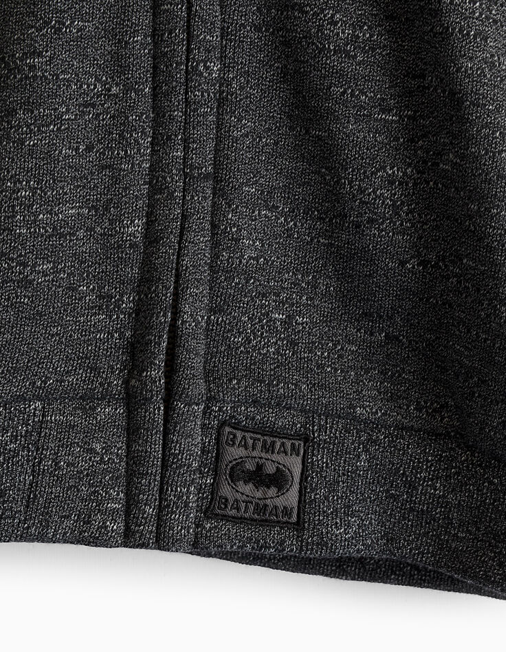Cardigan Batman anthracite avec capuche masque garçon-6