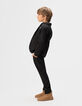 Pantalón traje ceremonia negro imitación niño-2