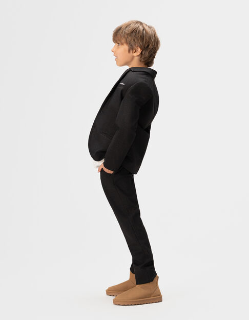 Boys’ black semi-plain occasionwear suit trousers - IKKS