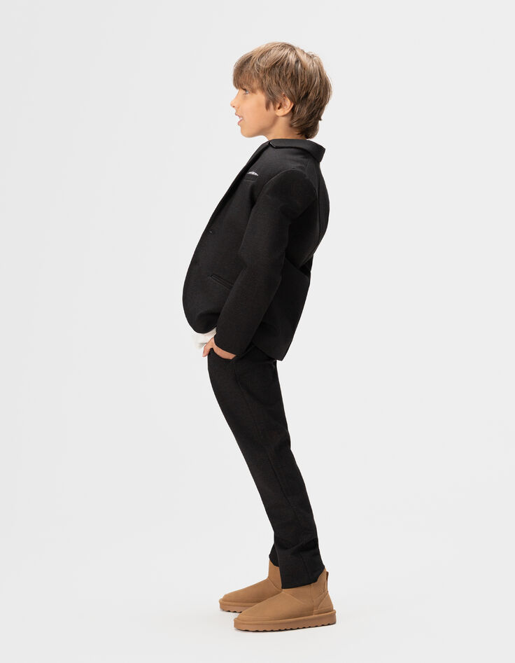 Pantalón traje ceremonia negro imitación niño-2