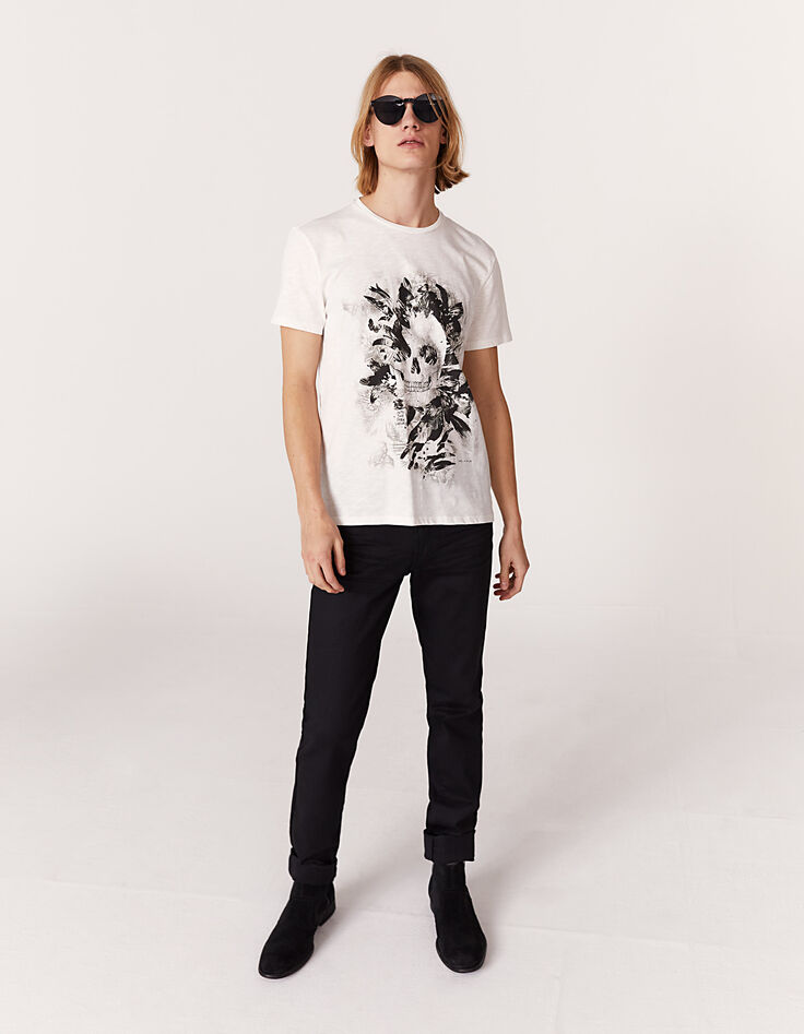 Tee-shirt off white visuel tête de mort bio Homme-7