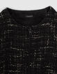 Veste noire façon tweed mini me fille-4