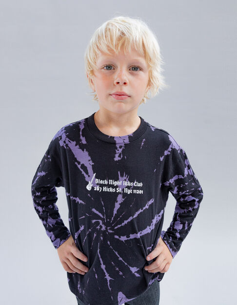 Violet T-shirt all-over tie and dye jongens - IKKS