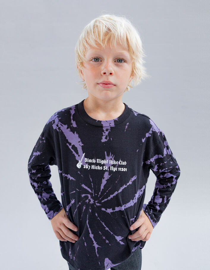 Violettes Vollbatik-T-Shirt für Jungs-1