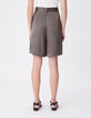 Dames Lyocell&reg; grijze mix getailleerde bermuda-3