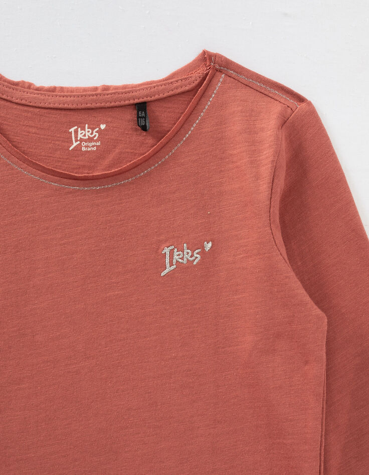 T-shirt bois de rose bio Essentiel fille-2