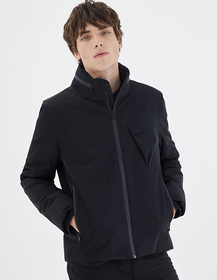 Jack in zwart nylon WATERPROOF Heren-2