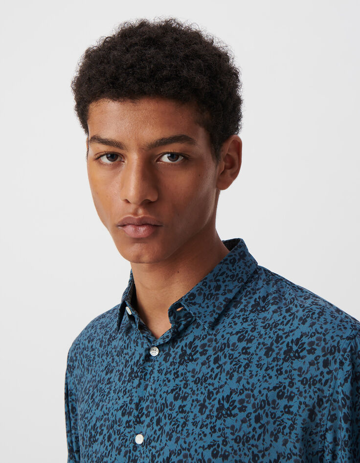 Men’s storm LENZING™ ECOVERO™ flowery SLIM shirt-4