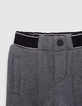 Pantalon gris ceinture bord-côte rayé bébé garçon-2