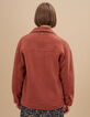 Manteau bois de rose en bouclette I.Code-3