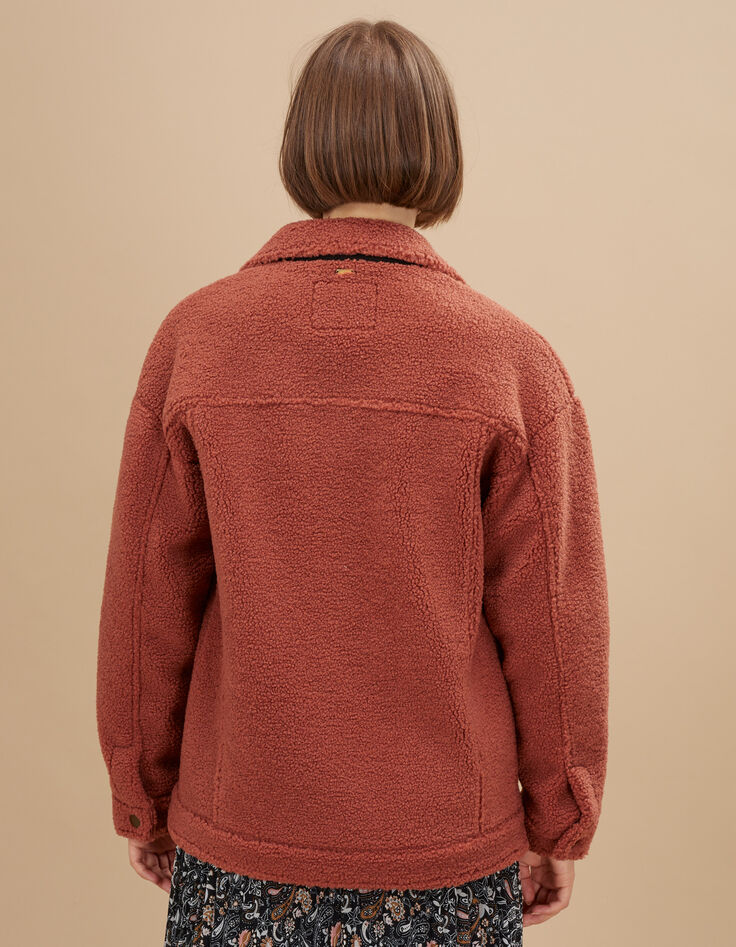 Manteau bois de rose en bouclette I.Code-3