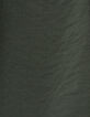Women’s khaki upcycled satin dress with drawstring waist-7
