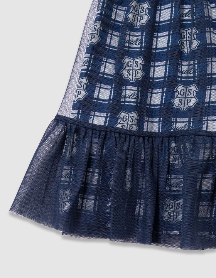 Falda azul marino bimaterial tul Harry Potter niña-6 Falda azul marino bimaterial tul Harry Potter niña-6