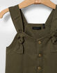 Combi short fluide kaki en Tencel© fille-4