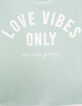 Zweifarbiges M&auml;dchen-T-Shirt mit Message in Mint-5