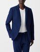 Men's indigo seersucker suit jacket-3
