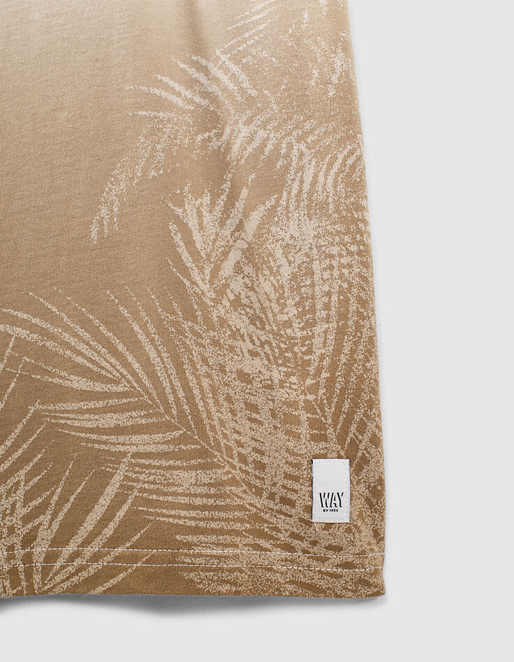 Camiseta beige deep dye jungle ecológica niño -4
