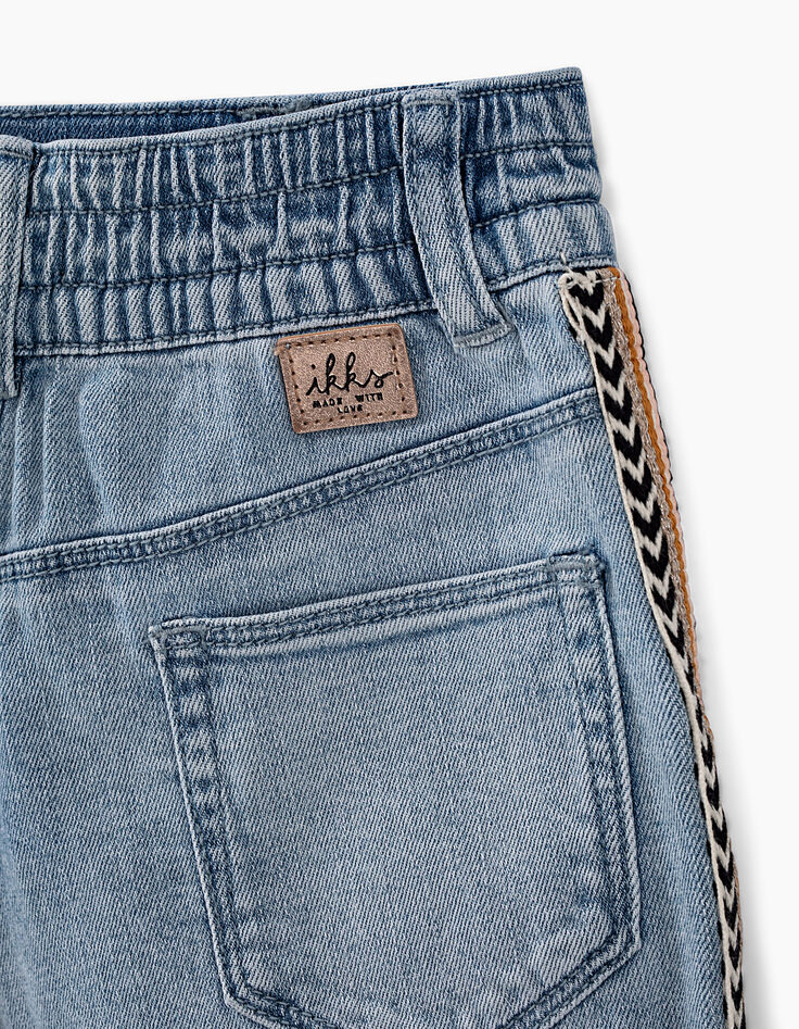Light Blue M&auml;dchen-Jeansshorts mit Seitenstreifen-6
