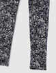 Leggings réversible navy imprimé tattoos et uni fille-5