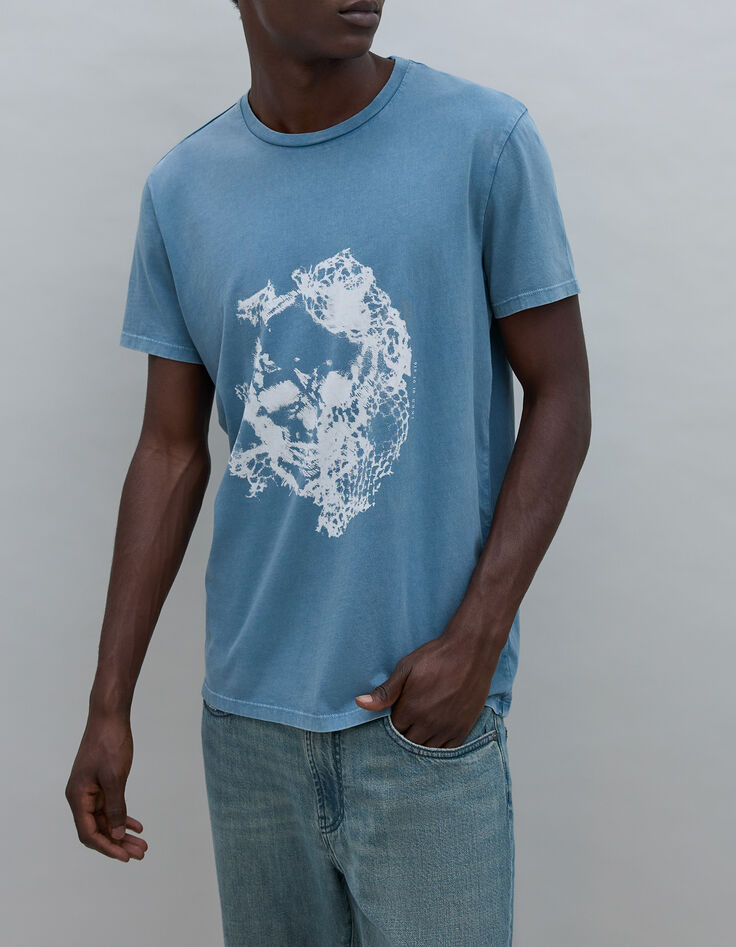 Herren-T-Shirt Sturmmotiv, Totenkopf-5