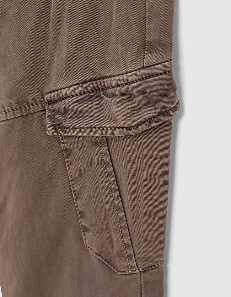 Boys&rsquo; dark khaki combat trousers-5