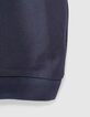 Girls’ navy sweatshirt dress-5
