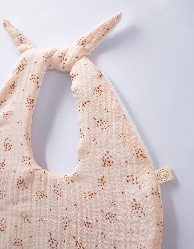 Bavoir rose gaze de coton bio GABRIELLE PARIS -2 Bavoir rose gaze de coton bio GABRIELLE PARIS -2