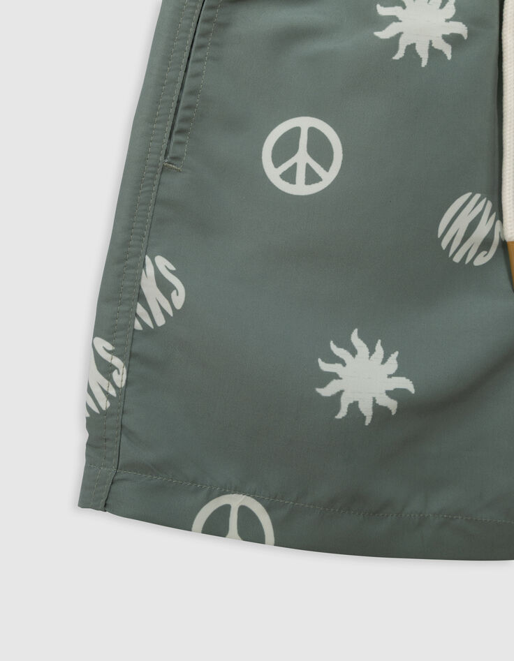 Kaki zwemshort maxi motieven jongens-4
