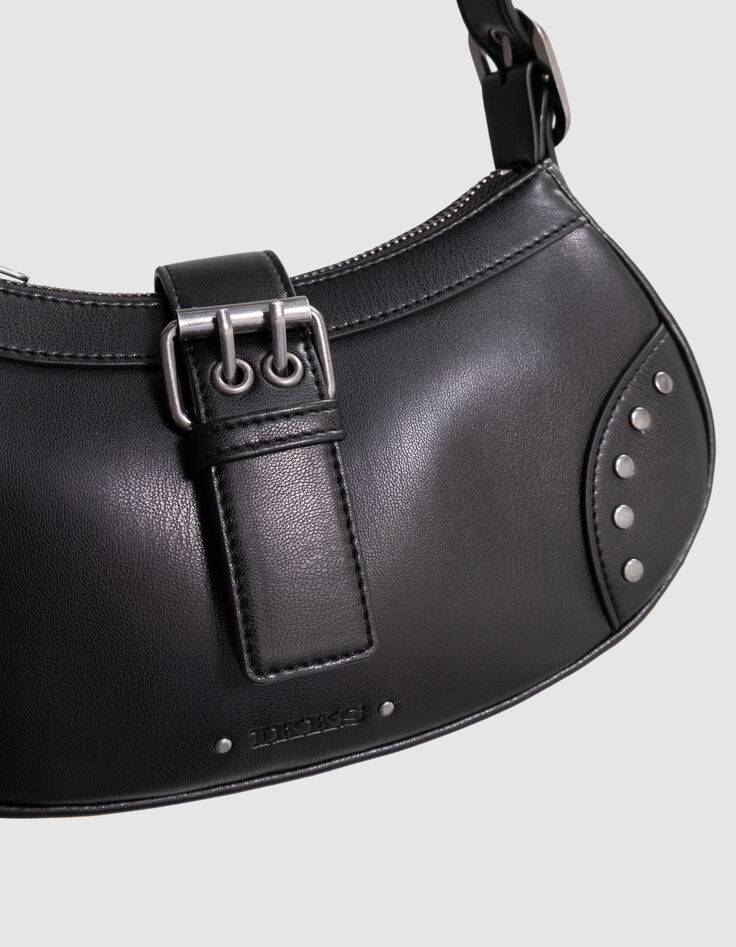 Zwarte handtas met sierstuds meisjes-2 Zwarte handtas met sierstuds meisjes-2