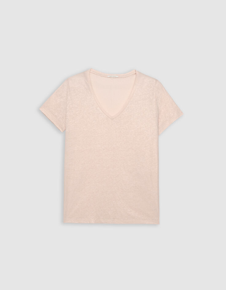 Camiseta manga corta rosa irisado loose mujer-5