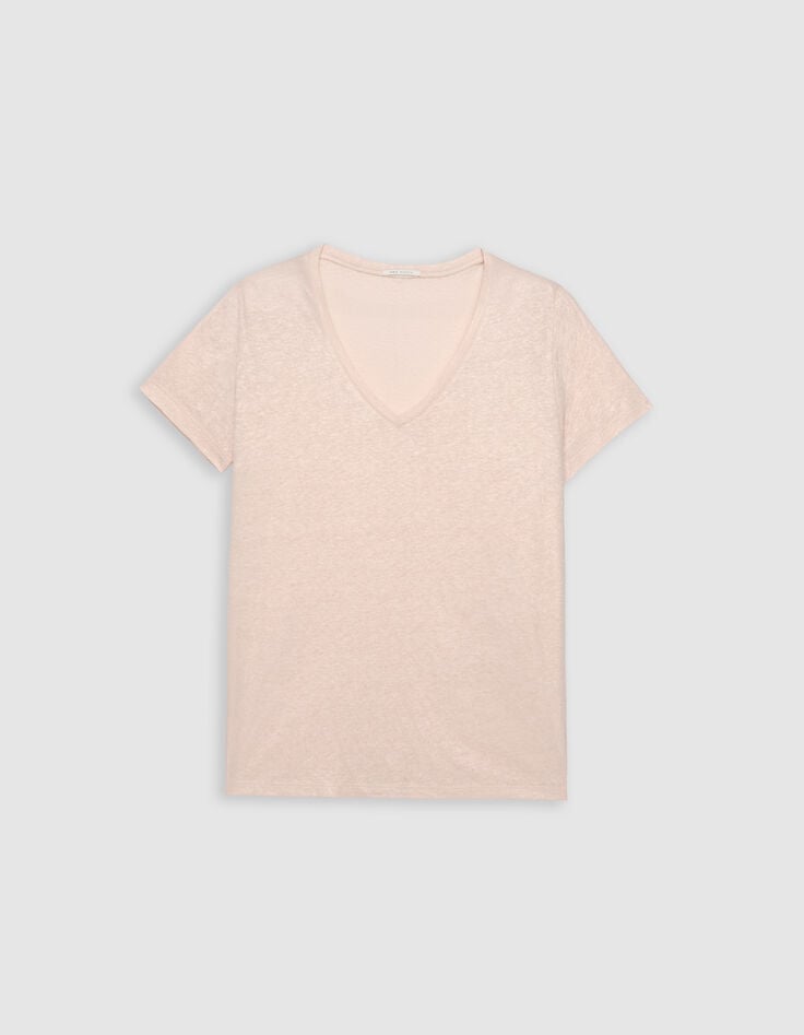 Camiseta manga corta rosa irisado loose mujer-5 Camiseta manga corta rosa irisado loose mujer-5