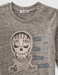 Camiseta light blue con calavera pirata bebé niño -2