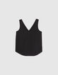 Women’s black recycled studded front/back reversible top-6