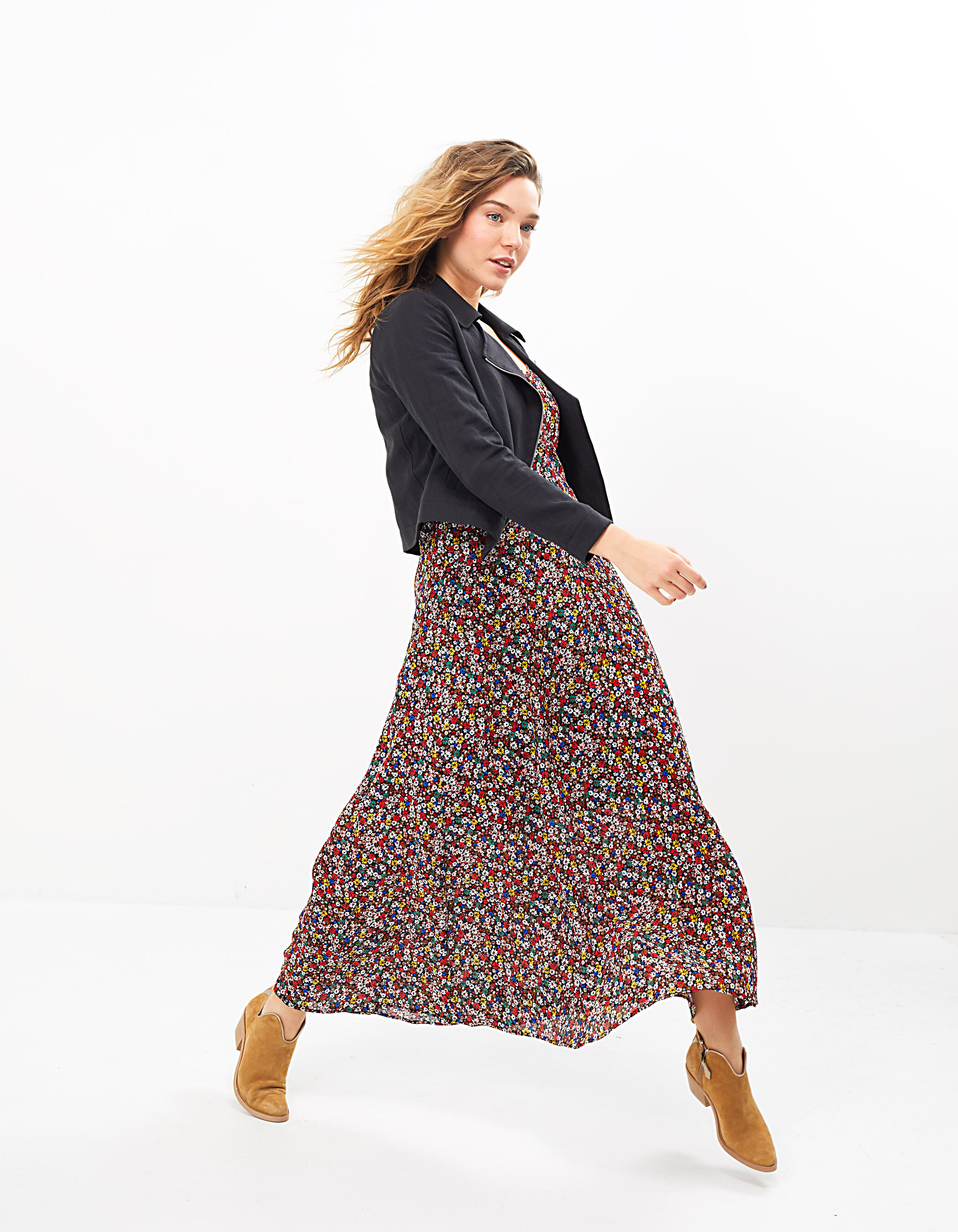 Ikks robe new arrivals longue fleurie